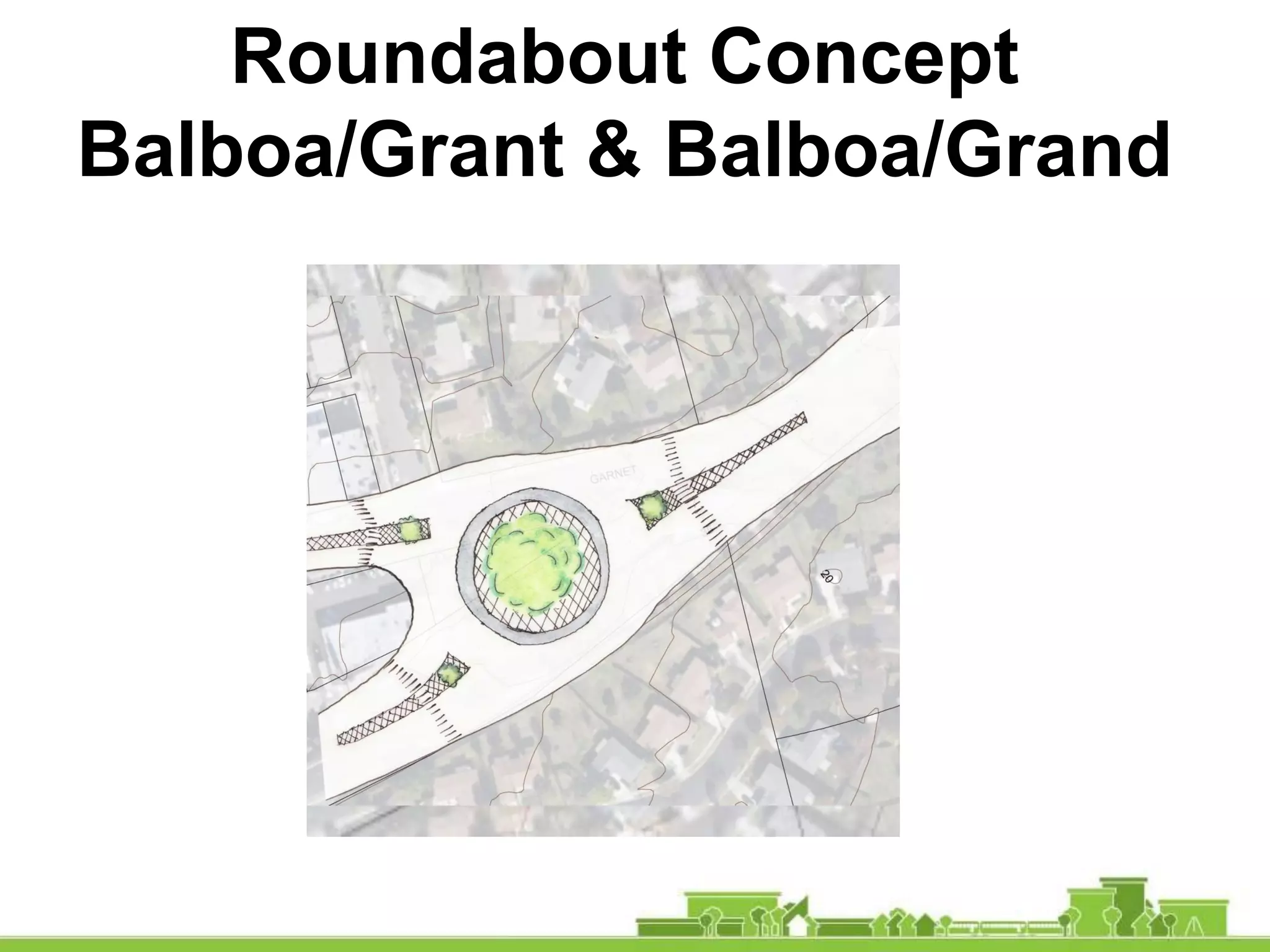 Roundabout Concept
Balboa/Grant & Balboa/Grand
 
