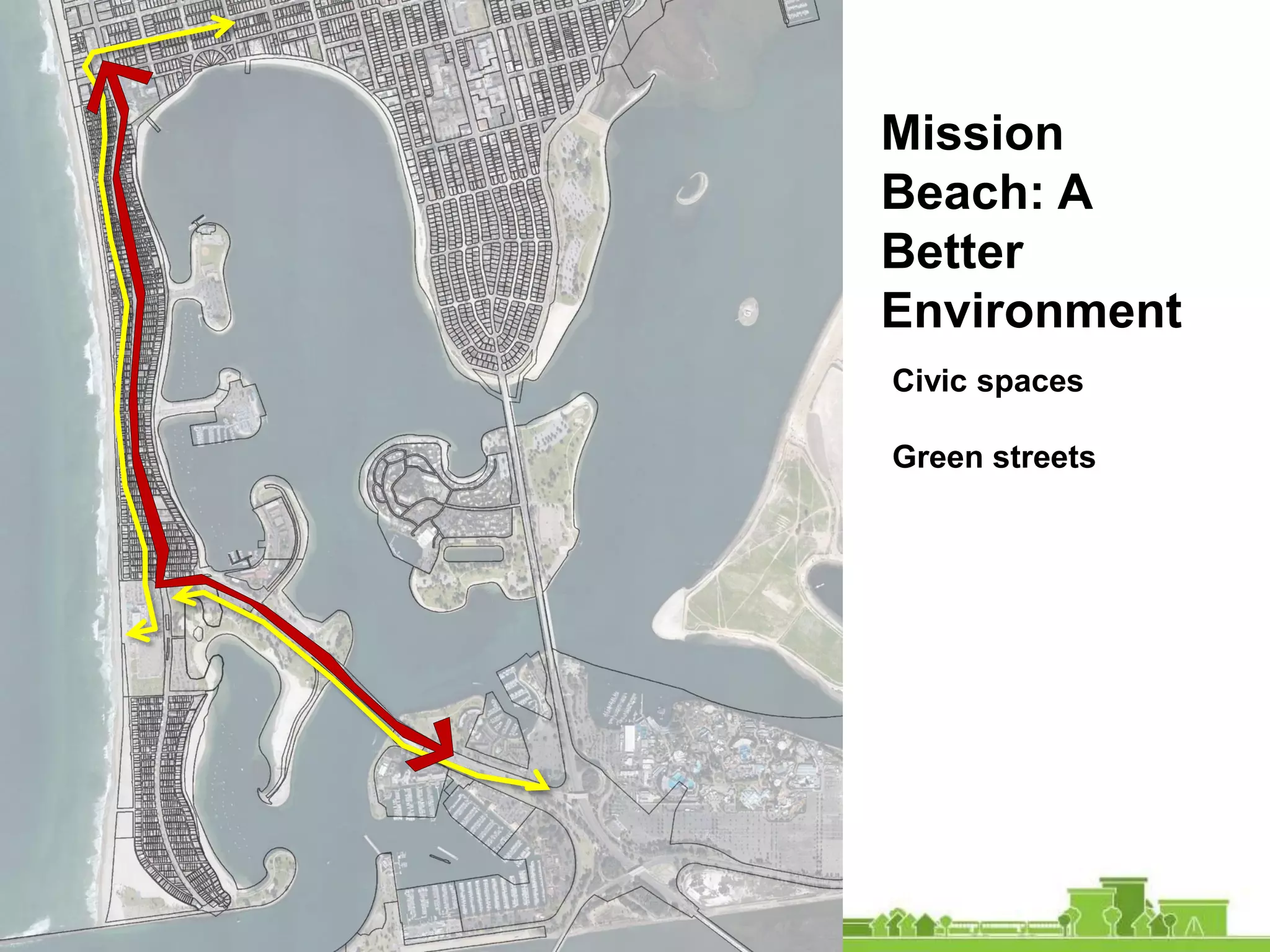 Mission
Beach: A
Better
Environment
Civic spaces
Green streets
 