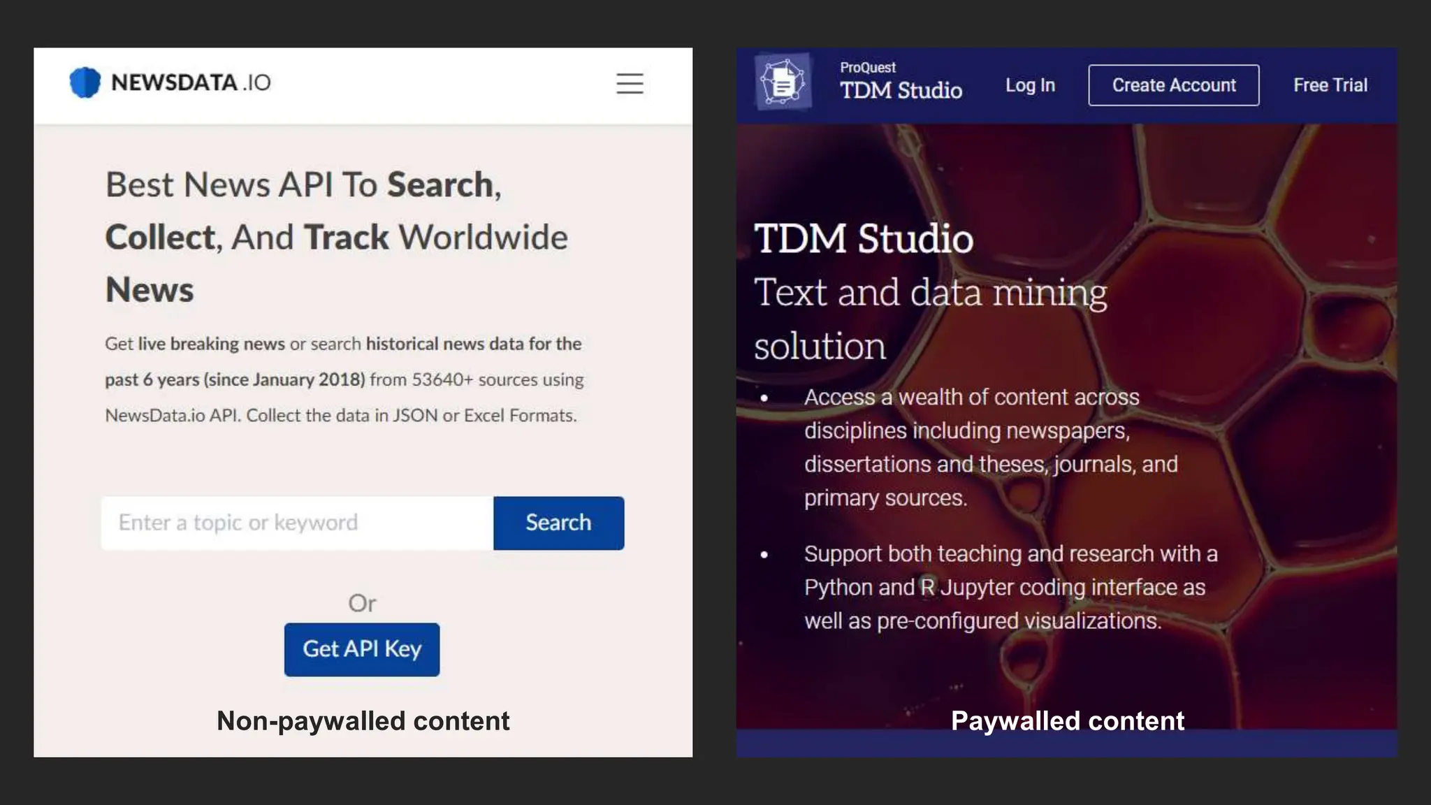 Non-paywalled content Paywalled content
 