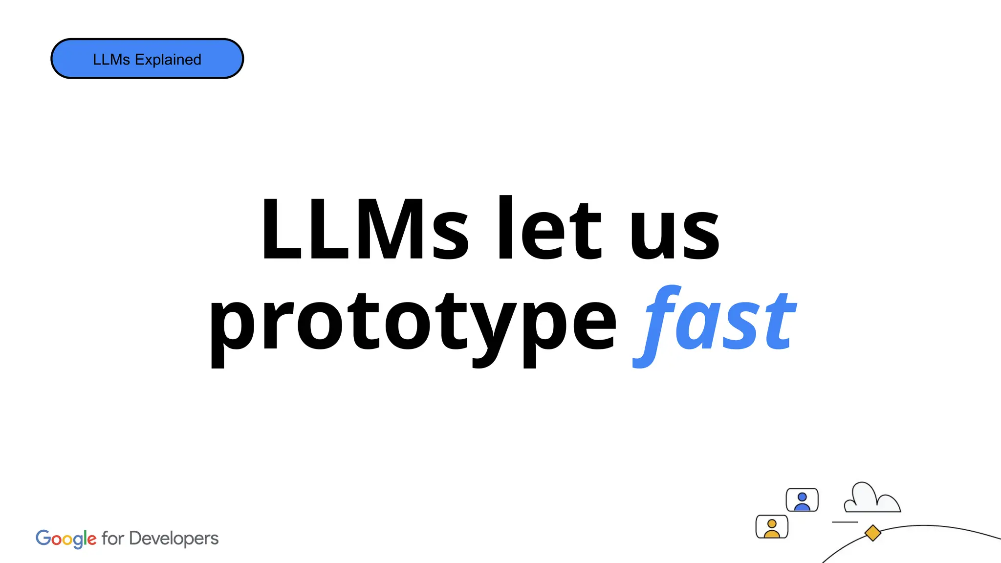 LLMs let us
prototype fast
LLMs Explained
 