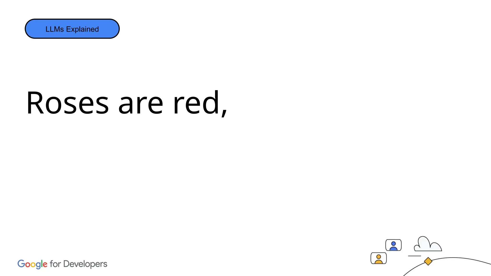 Roses are red,
Violets are blue,
Sugar is sweet,
LLMs Explained
 