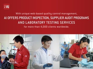 The 2015 Q4 Barometer is a
QUARTERLY SYNOPSIS ON OUTSOURCED MANUFACTURING
AND THE QUALITY CONTROL SERVICES PERFORMED BY AI...