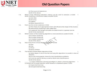 Old Question Papers
 