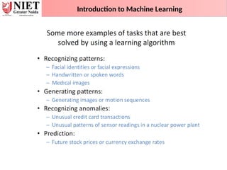 Introduction to Machine Learning
 