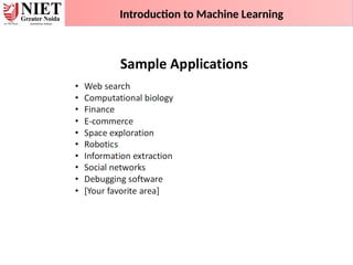 Introduction to Machine Learning
 
