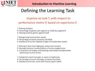 Introduction to Machine Learning
 