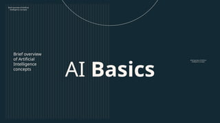 Basic concept about the AI [Artificial intelligence] | PPTX