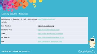AI BASICS FOR SCHOOLS - CodeWeek MOOC Presentation | PPTX