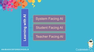 AI BASICS FOR SCHOOLS - CodeWeek MOOC Presentation | PPTX