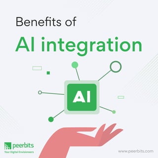Benefits of
AI integration
www.peerbits.com
 