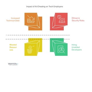 Increased
Technical Debt
Impact of Al-Cheating on Tech Employers
Ethical &
Security Risks
·-------------------------------
--------------------------------
Wasted
Resour
ces
GRAFFERsio·
Hiring
Unskilled
Developers
 