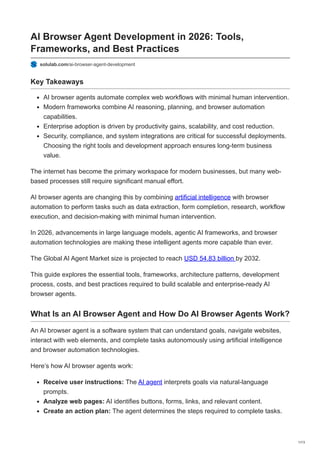AI Browser Agent Development in 2026: Tools, Frameworks, and Best ...