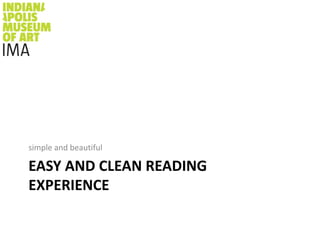 Easy and clean reading experience<br />simple and beautiful<br />