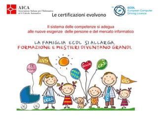 Le certificazioni evolvono Il sistema delle competenze si adegua alle nuove esigenze  delle persone e del mercato informatico 