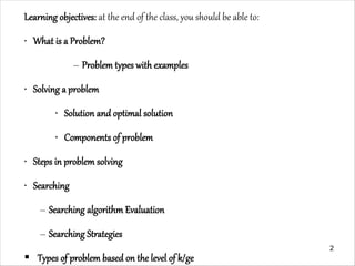 Comprehensive Guide to Problem Solving and Search Algorithms in AI | PDF