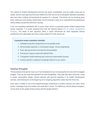AI_Chatbot_Dev_Guide.pdf for ai chatbots | PDF