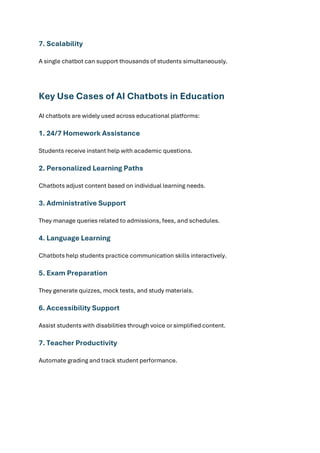 AI Chatbots in Education: Benefits, Use Cases, and Cost Guide for ...