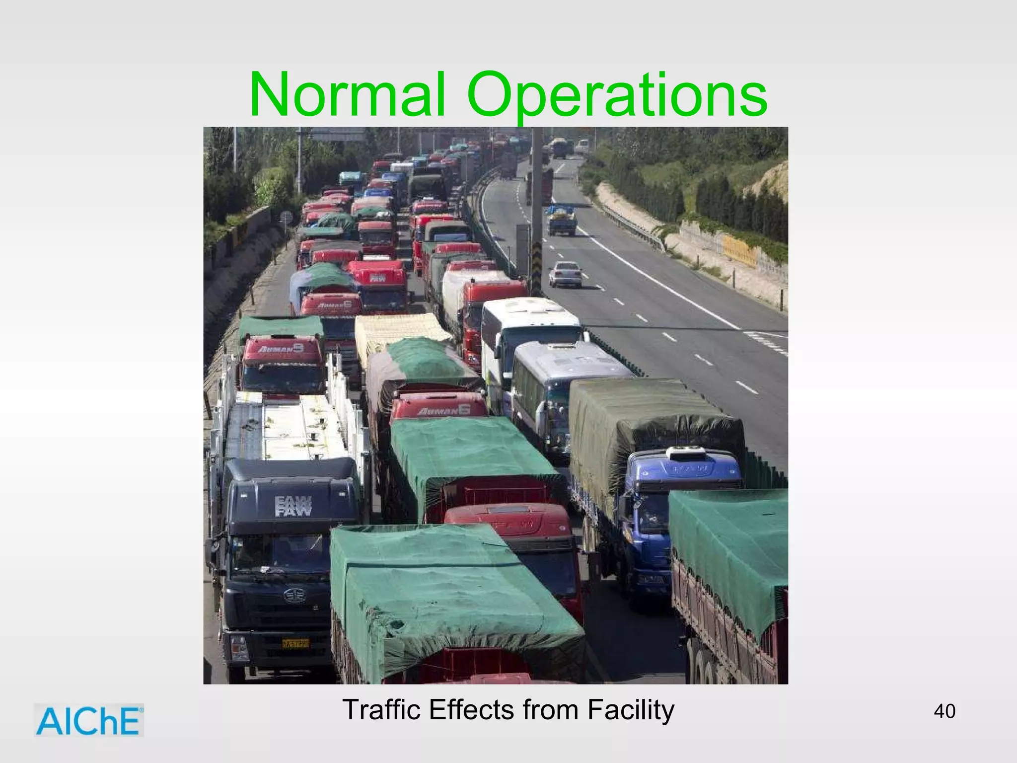 Normal Operations Traffic Effects from Facility 