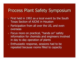 History of Process Safety in AIChE | PDF