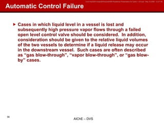 Ai Ch E Overpressure Protection Training | PPT