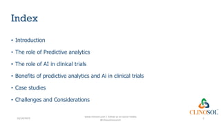 Predictive Analytics and AI: Unlocking Clinical Trial Insights | PDF