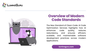 The New Standard of Clean Code: AI Code Optimization Services | PDF