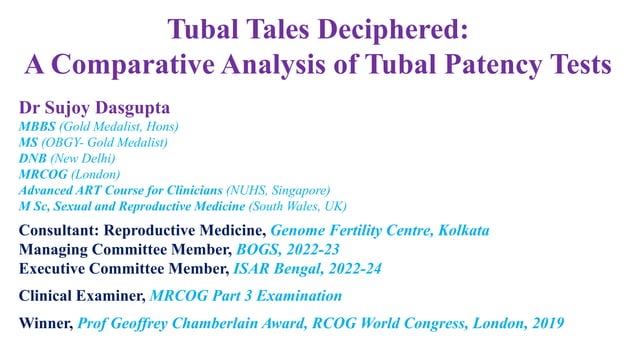 Deciphering Tubal Tales: Comparative Analysis of Tubal Patency Tests ...
