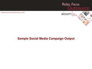 Sample Social Media Campaign Output 