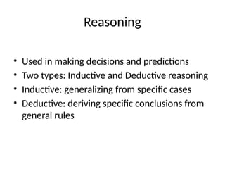 Comprehensive Overview of Artificial Intelligence Concepts: Reasoning ...