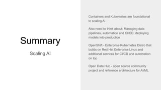 Scaling AI/ML with Containers and Kubernetes | PDF