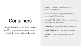 Scaling AI/ML with Containers and Kubernetes | PDF