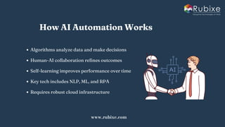 AI Consulting for Business Automation Efficiency | Rubixe | PDF
