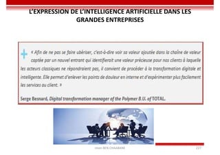 Imen BEN CHAABANE 227
L’EXPRESSION DE L’INTELLIGENCE ARTIFICIELLE DANS LES
GRANDES ENTREPRISES
 