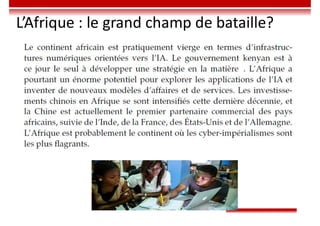 L’Afrique : le grand champ de bataille?
 
