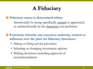 Fiduciary Responsibilities And Risks