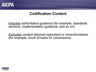 AICPA FASB Accounting Standards Presentation | PPT