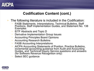 AICPA FASB Accounting Standards Presentation | PPT