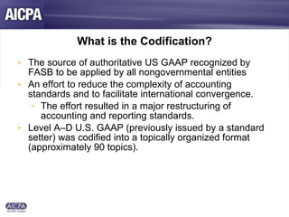 AICPA FASB Accounting Standards Presentation | PPT