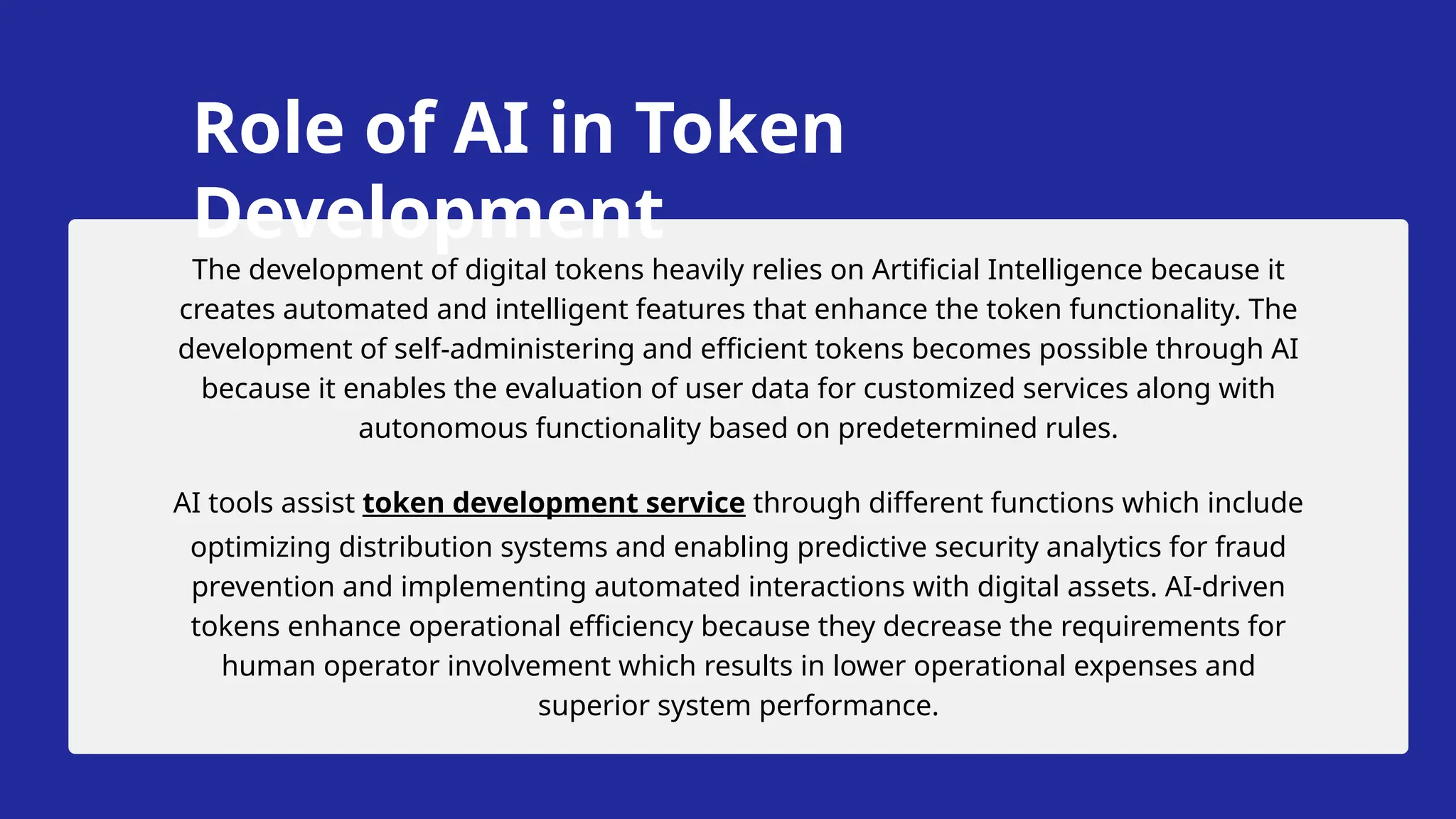 AI Crypto Token Development A Comprehensive Guide | PPTX