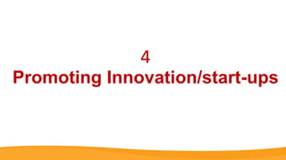 Promoting Innovation/start-ups
4
 