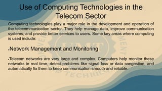 Application of information and computing technology presentation | PDF