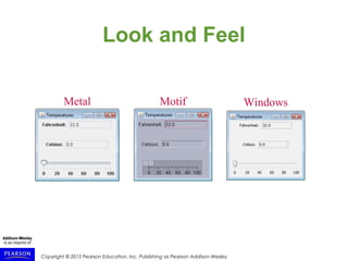 Copyright © 2015 Pearson Education, Inc. Publishing as Pearson Addison-Wesley
Look and Feel
Metal Motif Windows
 