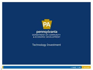 Association of Independent Colleges
    Universities of Pennsylvania

  Overview of Technology Investment Office

                                 October 25, 2011


                                                1
 
