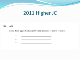 2011 Higher JC
 
