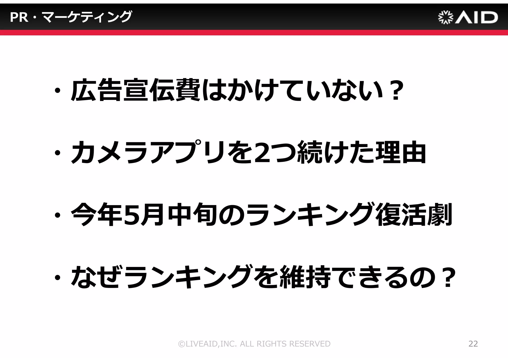 ©LIVEAID,INC. ALL RIGHTS RESERVED 18 
 