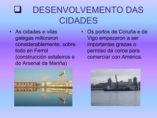 OS REIS CATÓLICOSCon eles, Galicia integrouse plenamente no estado español.Capitán XeralExercía de GobernadorCrearon instituciónsdependentes da CoroaReal AudienciaAdministraba  xustizaMoitos cargos procedían de fora de Galicia, polo que a lingua galega entrou en decadencia.