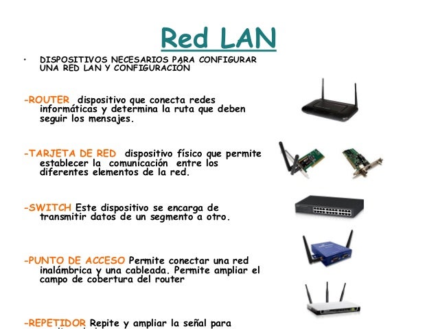 Resultado de imagen de elementos de una red de area local