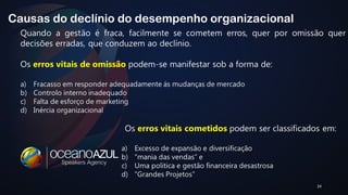 24 
Causas do declínio do desempenho organizacional 
 