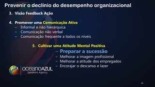43 
Prevenir o declínio do desempenho organizacional 
 