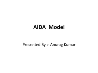 AIDA Model
Presented By :- Anurag Kumar

 